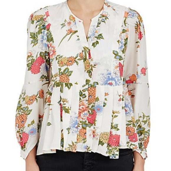 Isabel Marant Ivia Floral Silk Blouse - Picture 7 of 8